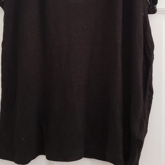 NEW H&M Raglan Sleeve top with Lace Sleeve - M - Picture 6 of 8